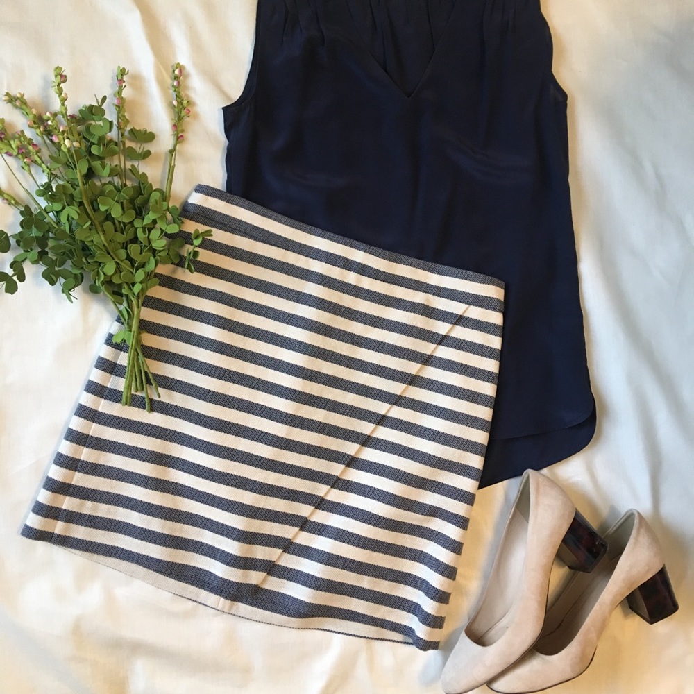 Jcrew Striped Skirt